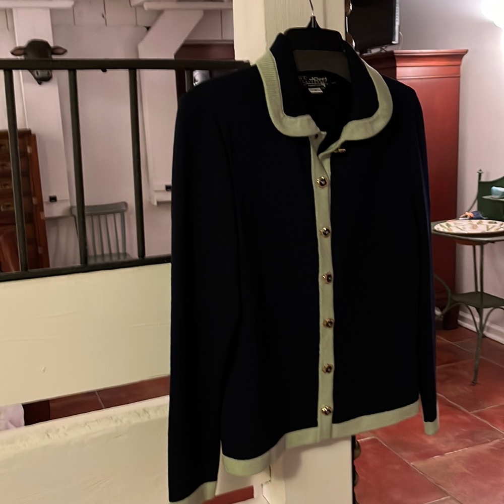 ST. John collection color block sweater